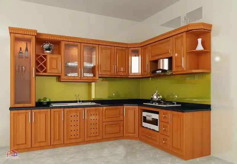 Tủ bếp góc chéo có tốt không? Hóa giải phong thủy thế nào? 3 Bếp góc chéo có tốt không - Giải pháp hóa giải khi thiết kế bếp góc chéo