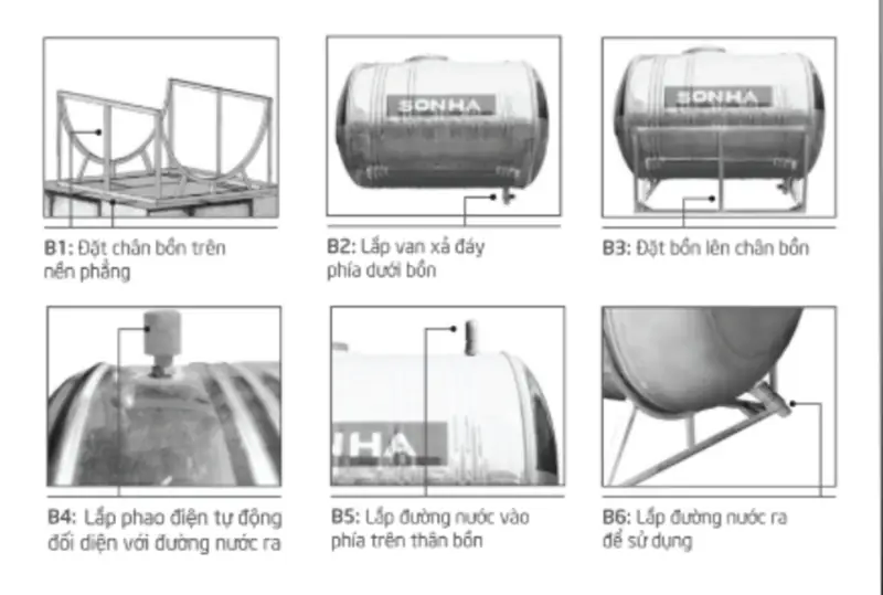 Bồn nước trên mái - Hướng dẫn lắp đặt bồn nước chi tiết