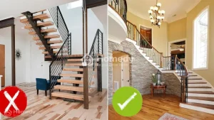 Thế nào là cầu thang hướng ra cửa