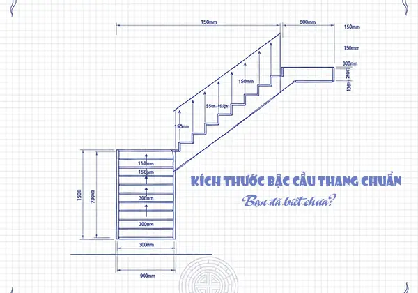 Chiều rộng cầu thang phong thủy - Kích thước chiều rộng cầu thang chuẩn phong thủy