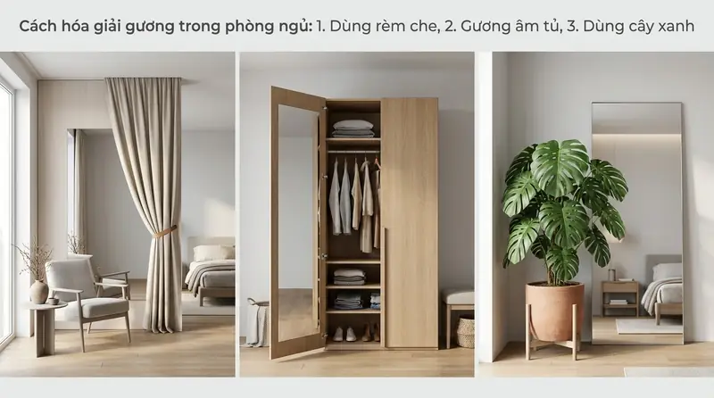 Gương trong phòng ngủ - Cách hóa giải khi đặt gương sai vị trí