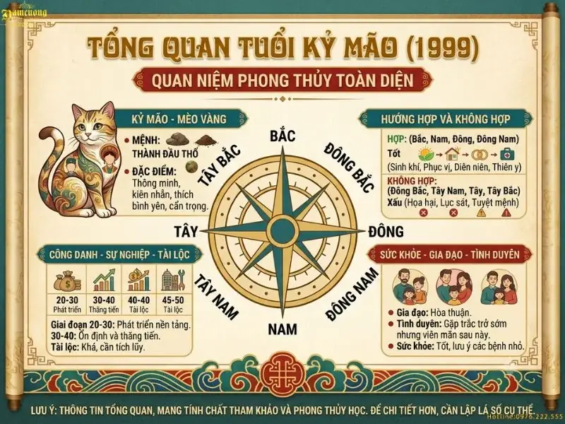 Hướng nhà tuổi kỷ mão - Tuổi Kỷ Mão 1999 hợp hướng nhà nào năm 2026?