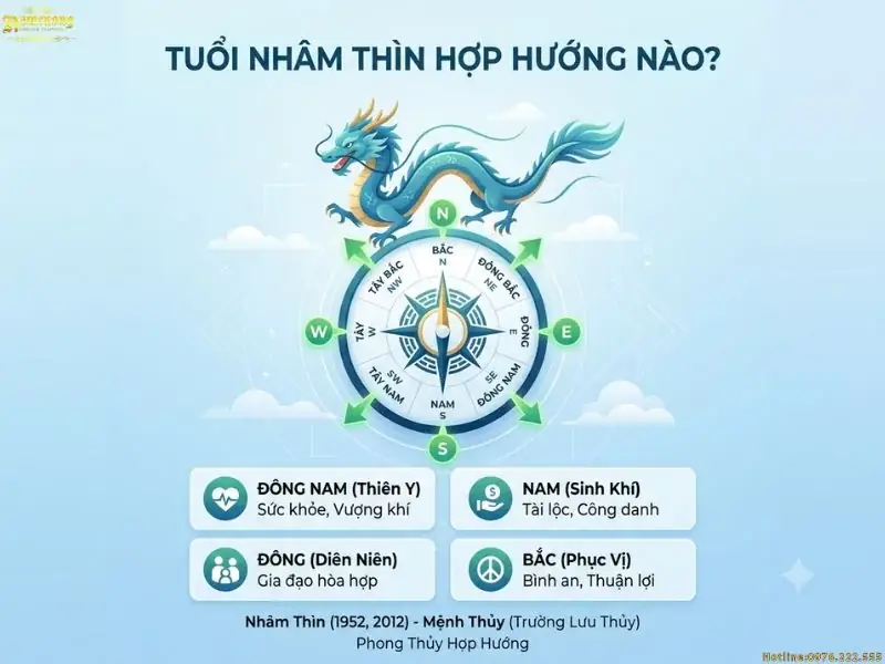 Hướng nhà tuổi nhâm thìn - Hướng Nhà Cát Lợi Và Hóa Giải Cho Tuổi Nhâm Thìn