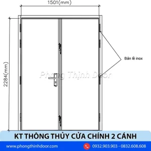 Kích Thước Cửa Chính 2 Cánh Theo Thước Lỗ Ban Chuẩn Phong Thủy 2026