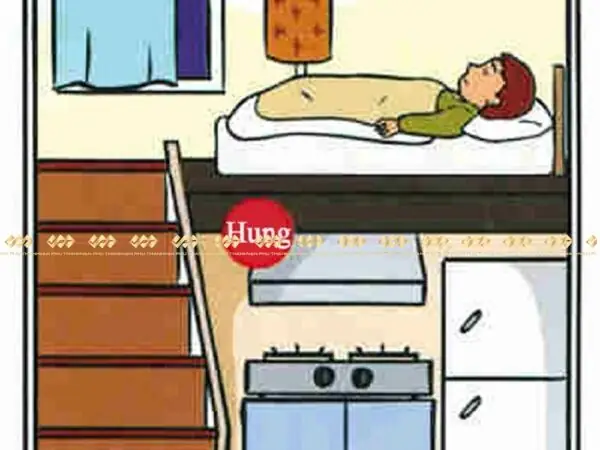 Cách hóa giải khi phòng ngủ trên bếp
