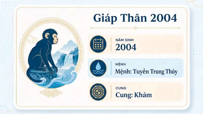 Sinh Năm 2004 Mệnh Gì? Luận Giải Chi Tiết Vận Mệnh Giáp Thân 3 Sinh năm 2004 mệnh gì - Yếu tố phong thủy hợp Giáp Thân 2004