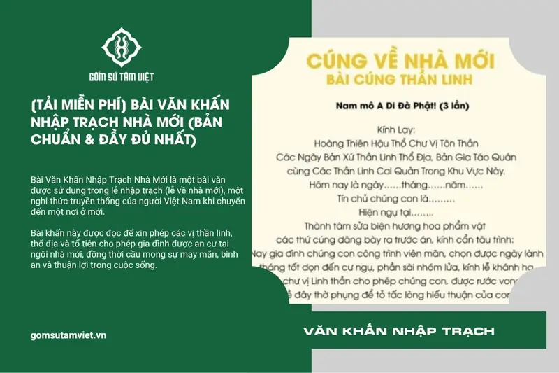 Thủ tục nhập trạch nhà mới - Ý nghĩa và Tầm quan trọng của Lễ Nhập Trạch