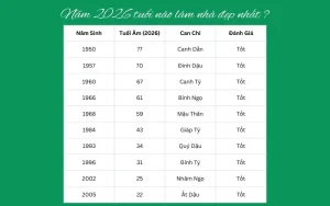 Xem tuổi xây nhà tuổi bính ngọ - Năm Bính Ngọ 2026: Luận giải phong thủy xây nhà